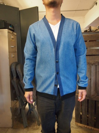 FRANK LEDER フランクリーダーカーディガン☆S☆ネイビー 長袖 リネン